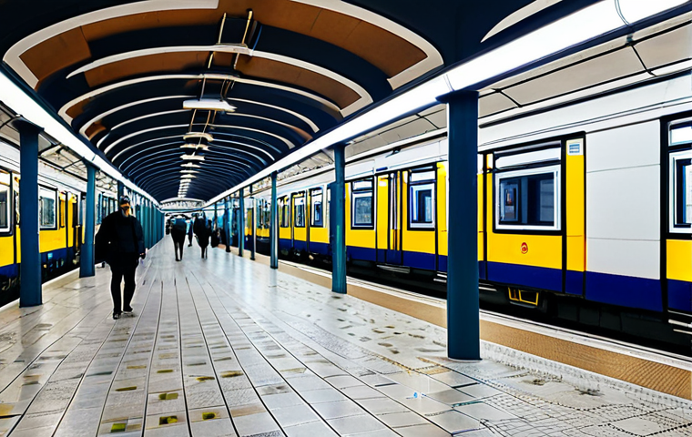 지하철 아트와 공연 예술 - **Prompt 1: A Luminous Lisbon Metro Art Gallery**
    "A wide-angle, vibrant photograph of a modern ...