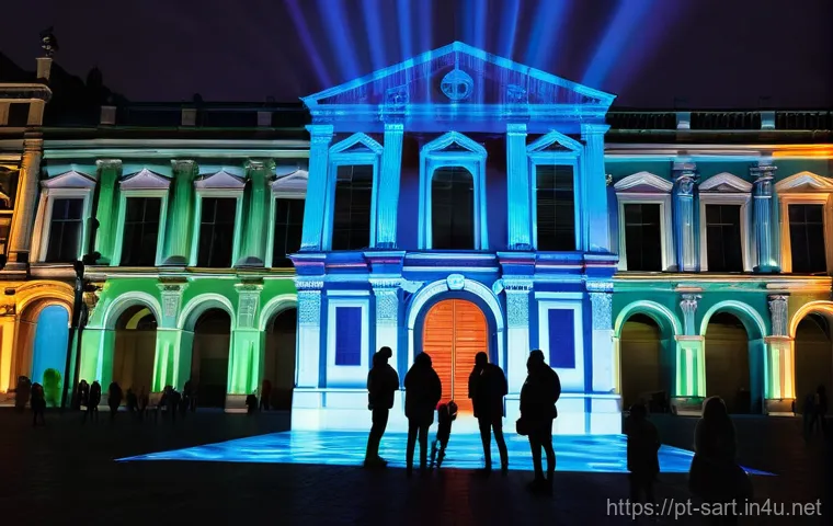 지하철 아트와 미디어 아트 - **Vibrant Metro Station as an Art Gallery**: A bustling, modern metro station in a large city, trans...