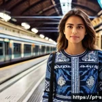 지하철 벽화와 철도 문화 - **Prompt:** A classic Lisbon metro station platform adorned with an expansive, intricate mural made ...