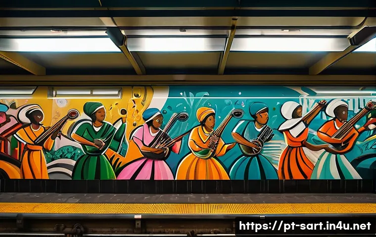 지하철 벽화와 철도 문화 관련 이미지 1